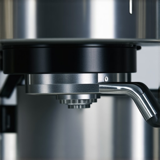 Close-up of digital calibration interface on modern espresso grinder with precise adjustment display