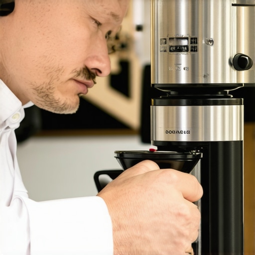 Barista calibrating a coffee grinder for perfect espresso grind