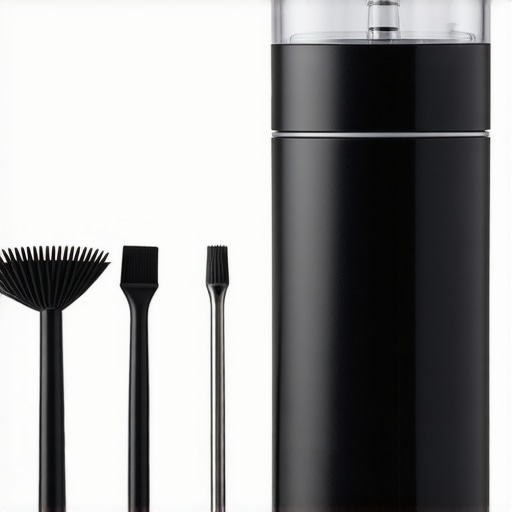 A coffee grinder being cleaned and calibrated with specialized tools.