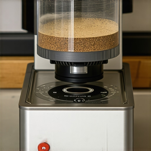 A person using an ultrasonic jewelry cleaner to deep clean a coffee grinder's burrs, ensuring optimal grind consistency.